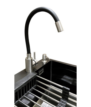 Комплект мийка + змішувач Romzha Arta Nova U-450BL (C)
