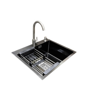 Комплект мийка + змішувач Romzha Arta Nova U-550 Max BL (A)