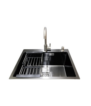 Комплект мийка + змішувач Romzha Arta Nova U-550 Max BL (B)