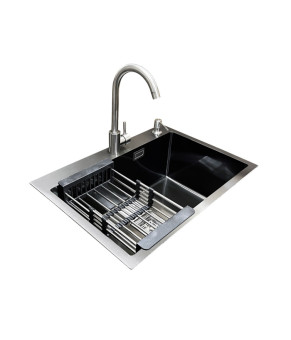 Комплект мийка + змішувач Romzha Arta Nova U-600 BL (A)