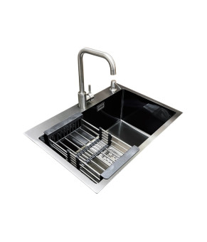 Комплект мийка + змішувач Romzha Arta Nova U-600 BL (B)
