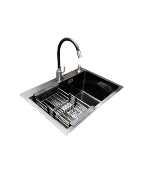 Комплект мийка + змішувач Romzha Arta Nova U-600 BL (C)