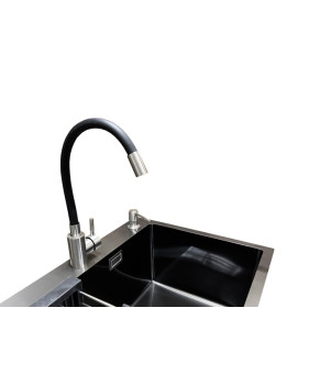 Комплект мийка + змішувач Romzha Arta Nova U-600 BL (C)