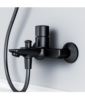 Смеситель для ванны и душа TouchReel, черный AM.PM F85A10522 X-Joy