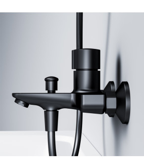 Смеситель для ванны и душа TouchReel, черный AM.PM F85A10522 X-Joy