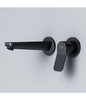 Смеситель для раковины, монтируемый в стену, черный AM.PM F85A72622 X-Joy
