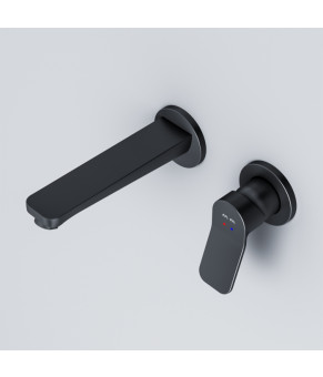 Смеситель для раковины, монтируемый в стену, черный AM.PM F85A72622 X-Joy