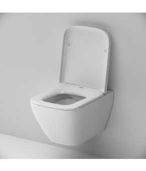 Подвесной унитаз FlashClean с сиденьем микролифт Square  AM.PM C701701SC Spirit 2.0