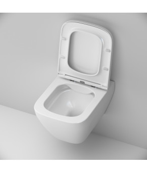 Подвесной унитаз FlashClean с сиденьем микролифт Square  AM.PM C701701SC Spirit 2.0