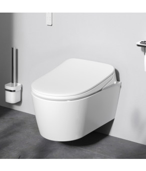 Подвесной унитаз FlashClean c эл крышкой-биде со скрытой подводкой AM.PM C8F1702SC Func