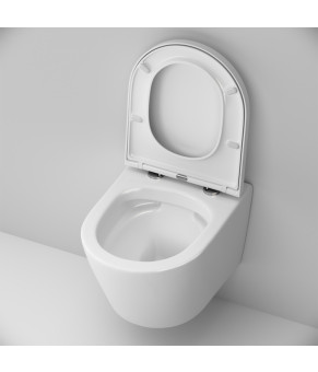 Подвесной унитаз FlashClean с сиденьем микролифт AM.PM C741701SC Sense