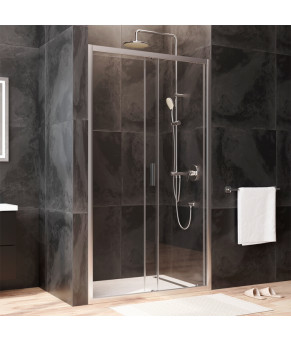 Дверь душевая 110х195, стекло прозрачное, профиль матовый хром AM.PM W90UG-110-1S-195MT Gem