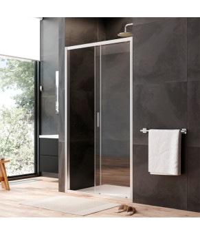 Дверь душевая 110х195, стекло прозрачное, профиль матовый хром AM.PM W90UG-110-1S-195MT Gem