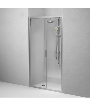 Дверь душевая 110х195, стекло прозрачное, профиль матовый хром AM.PM W90UG-110-1S-195MT Gem