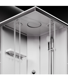 Кабина душевая  90x90,  профиль мат.хром, стекло прозрачное AM.PM W94C-403-090MT X-Joy