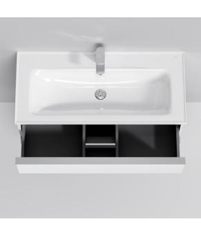 База с раковиной, подвесная, 100 см, 2 ящика AM.PM MTA-FHX1002WG-WCC1002WG X-Joy S