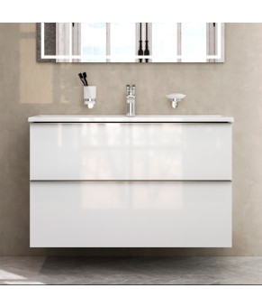 База с раковиной, подвесная, 100 см, 2 ящика AM.PM MTA-FHX1002WG-WCC1002WG X-Joy S