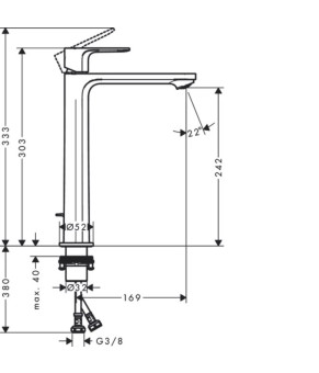 Смеситель Hansgrohe Rebris E 72581000