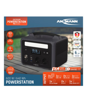 Зарядна станція Ansmann PS600AC-600W-640Wh-cb