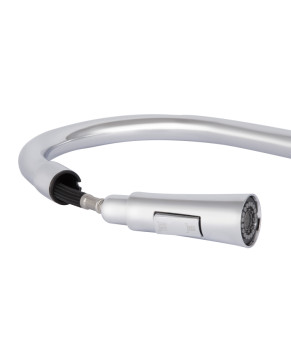 Смеситель для кухни Qtap Vlasta New с выдвижным изливом QTVLA344CRM45646 Хром