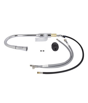 Смеситель для кухни Qtap Vlasta New с выдвижным изливом QTVLA344CRM45646 Хром
