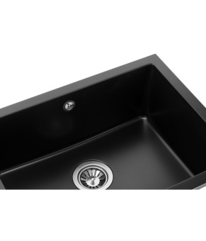 Кухонная мойка GRANADO Under top L Black shine (gr3501)