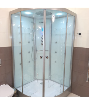 Гидромассажный паровой бокс GOLSTON 1150х1150х2230 мм G-U696 Satin, 692127