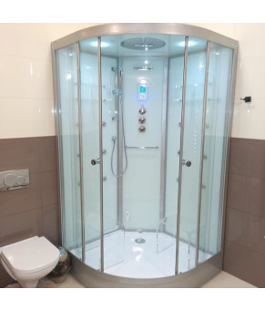 Гидромассажный паровой бокс GOLSTON 1150х1150х2230 мм G-U696 Satin, 692127