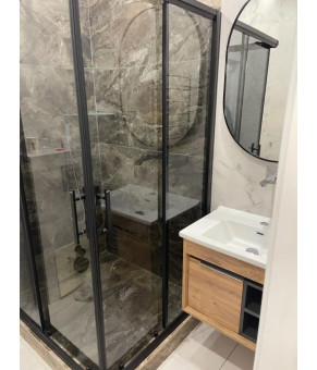 Душевая кабина Aquanil Unimar Black 100x80x190 см тонированное стекло (UNIMAR80SmokeBlack)