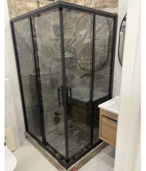 Душевая кабина Aquanil Unimar Black 100x80x190 см тонированное стекло (UNIMAR80SmokeBlack)