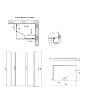 Душевая кабина Lidz Wawel SC120x80.SAT.LOW.FR + поддон KAPIELKA ST120x80x14 (LWASC12080SLFSET)
