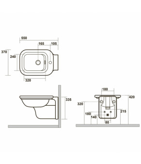 Биде Kerasan Waldorf 4125K1