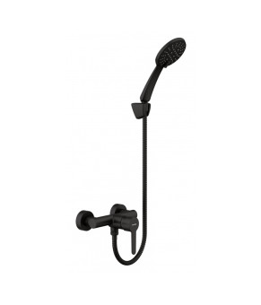 Змішувач для душу з душовим гарнітуром Genebre Oslo Black 65110 19 41 66