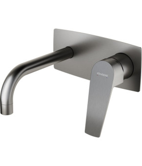 Смеситель для раковины скрытого монтажа с изливом 16 см GENEBRE KLOE Brushed Metal Графит 69131345266