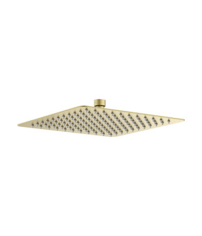 Квадратная душевая лейка 25см GENEBRE KLOE Brushed Gold матовое золото R6513051