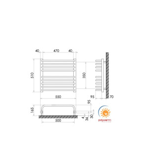 Радіатор опалення для ванної кімнати Polywarm WU9/55