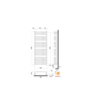 Радіатор опалення для ванної кімнати Polywarm WU25/55
