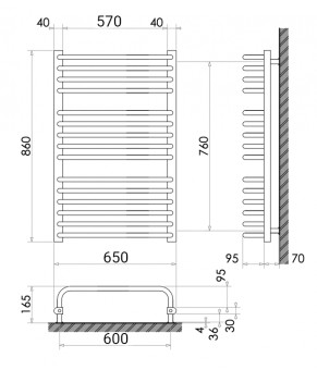 Радіатор опалення для ванної кімнати Polywarm Polywarm WU15/65
