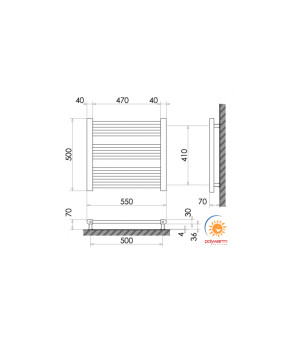 Радіатор опалення для ванної кімнати Polywarm WR10/55