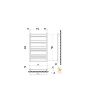 Радіатор опалення для ванної кімнати Polywarm WR18/55