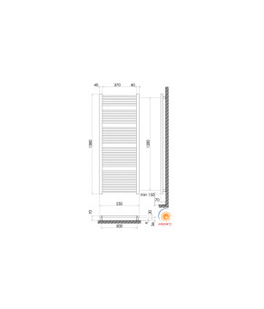 Радіатор опалення для ванної кімнати Polywarm WR30/55