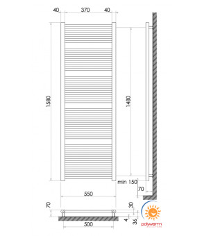 Радіатор опалення для ванної кімнати Polywarm WR35/55