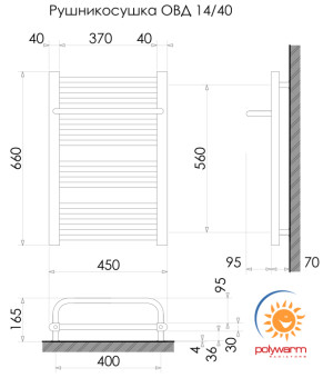 Радіатор опалення для ванної кімнати Polywarm WD14/45