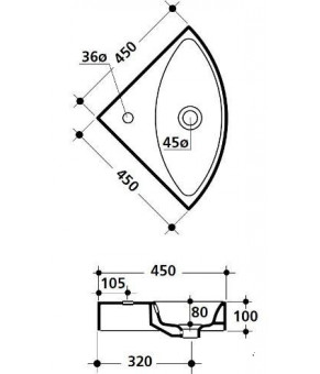 Умивальник Kerasan Cento 354101