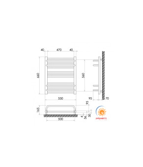 Радіатор опалення для ванної кімнати Polywarm WM13/55