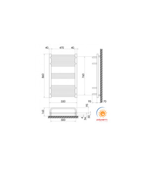 Радіатор опалення для ванної кімнати Polywarm WM15/55