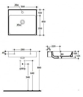 Умивальник Kerasan Cento 3531