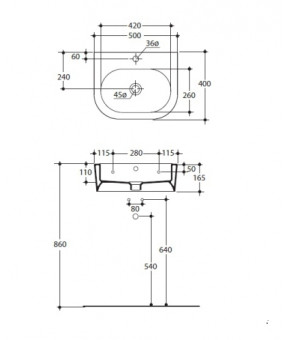 Умывальник Kerasan Flo 3141