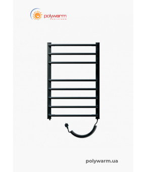 Електрична рушникосушка сухого типу Polywarm  EU8/65 чорна