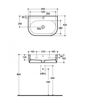Умывальник Kerasan Flo 3142